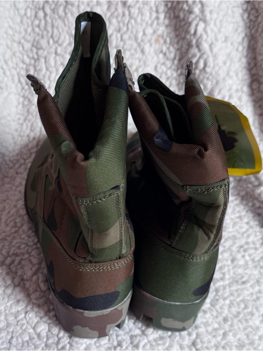 Camo Tactical Combat Boots - Green/Brown - Picture 5 of 6